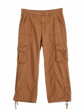 Arizona Jean Co Y2K Cargo Capri Pants Ruched Hem Gorpcore Utility Size 15